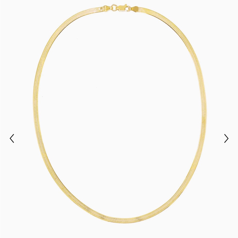 15in gold herringbone chain necklace